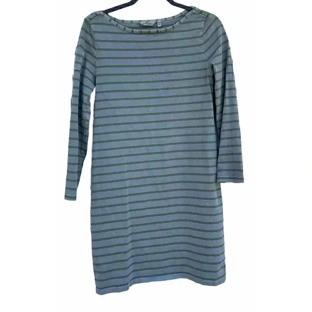 Vineyard Vines Women’s Garment-Dyed Striped Long-Sleeve Knit Dress Size XS